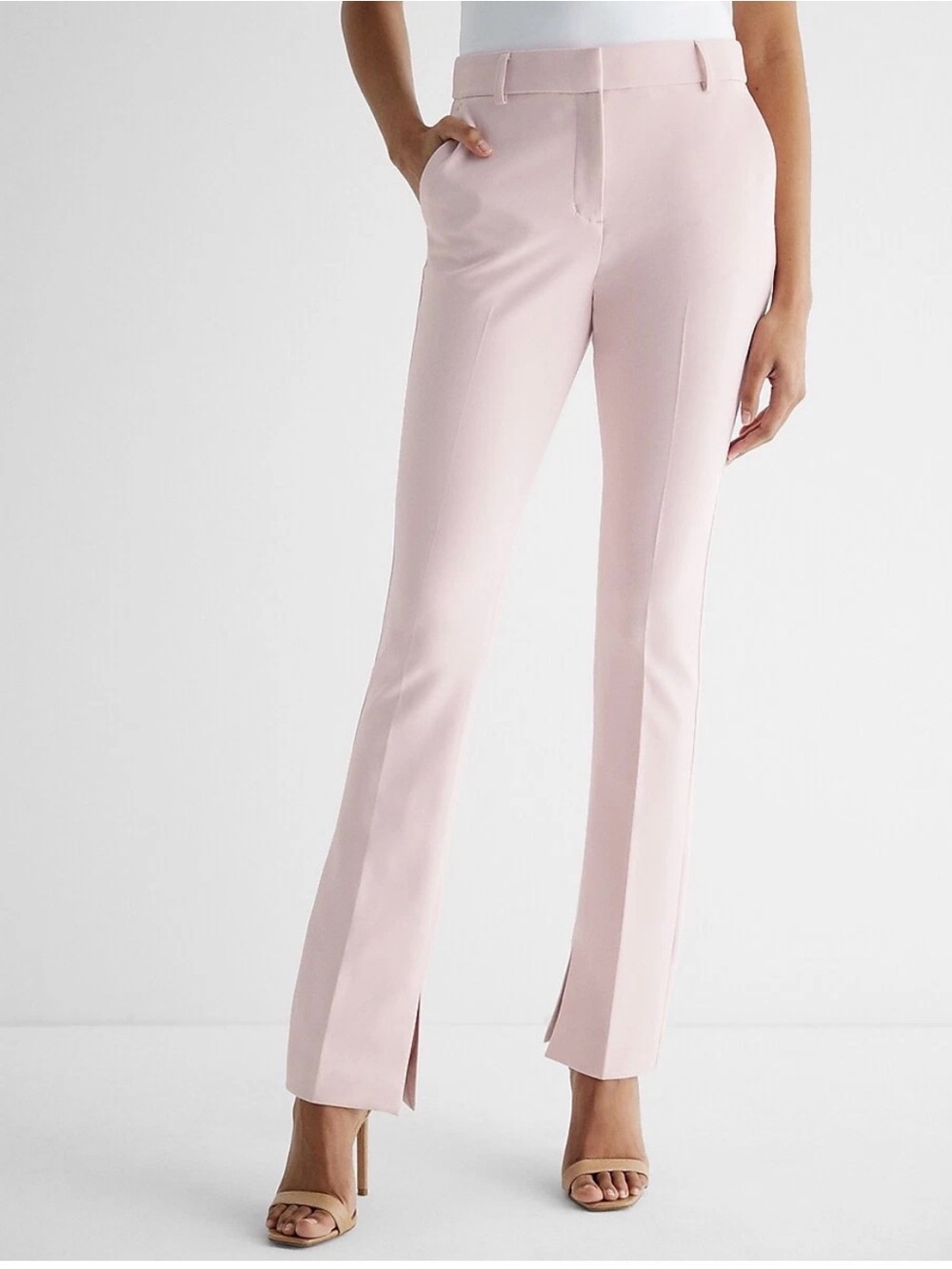 Express Light Pink Tailored Dress Pants - Picture 2 of 9